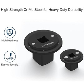 Yanmis Low Profile Impact Socket Adapter Set, 4PCS Drive Ratchet Adapter Set 1inx3/4in 3/4inx1/2in 1/2inx3/8in 3/8inx1/4in