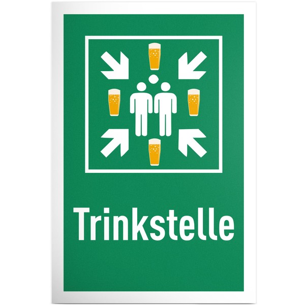 DankeDir! Drinking Point Sign Plastic 30 x 20 cm Alcohol