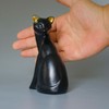 Wisifayardin Black Cat Figurines - Cat Statue - Whimsical Cat