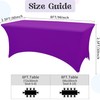 HAISIWLKJ 3 Pack Table Cloth 8ft Purple Tablecloths for Rectangle