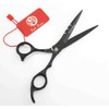 Tijeras de peluqueria profesional de 15,24 cm con bolsa, Negro,