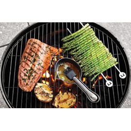Outset Basting Pot and Brush, Cast Iron Pan and Sauce Brush