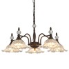 Sicddde Dining Chandelier Over Table 5 Light Brown Vintage Glass