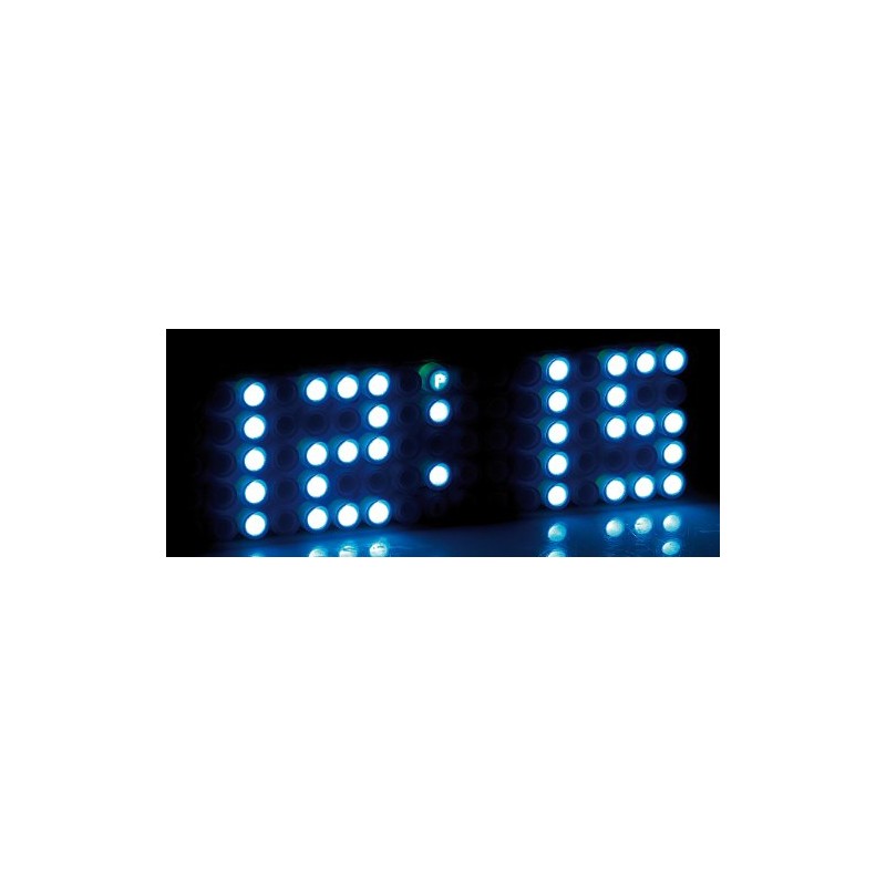 infactory Wecker Digital Design: LED-Designer-Wecker Blue 24" (Stylische Wecker, LED