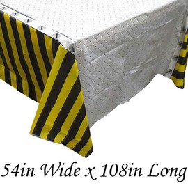 Construction Tablecovers (2), Construction Party Decorations, Construction Birthday, Transportation Table Cover, Truck Table Cloth, Race Table Cloth, Caution Now Entering Terrible Twos