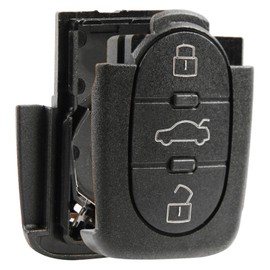 Flip Key Fob Keyless Entry Remote Shell Case & Pad fits VW Beetle Cabrio Golf Jetta Passat 1998 1999 2000 2001 (HLO1J0959753F)
