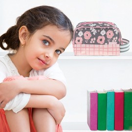 Stephen Joseph Kids' Toiletry Bag, Charcoal Flower