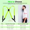Light Up Suspenders LED Safety Lights for Walking at Night,