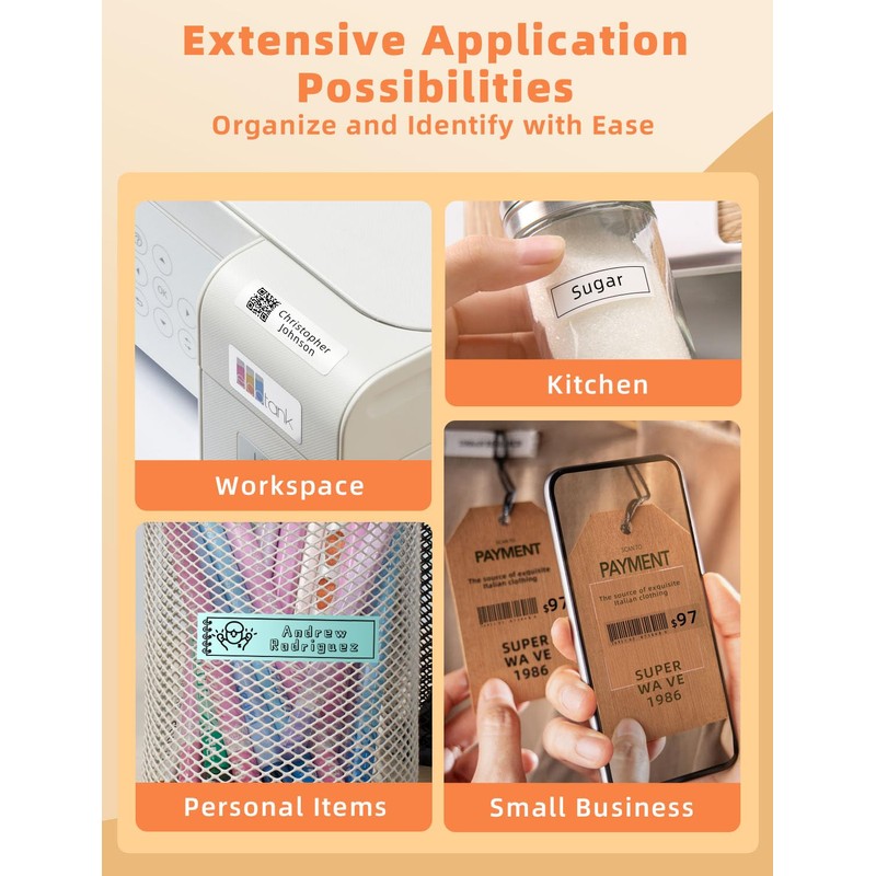 MakeID L1/Q1 Label Printer - Full Paper Label, Label Sticker,