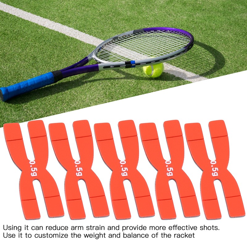 POWERTI 5pcs 0.5g Tennis Badminton Racket Weight Balance Strips Silicone