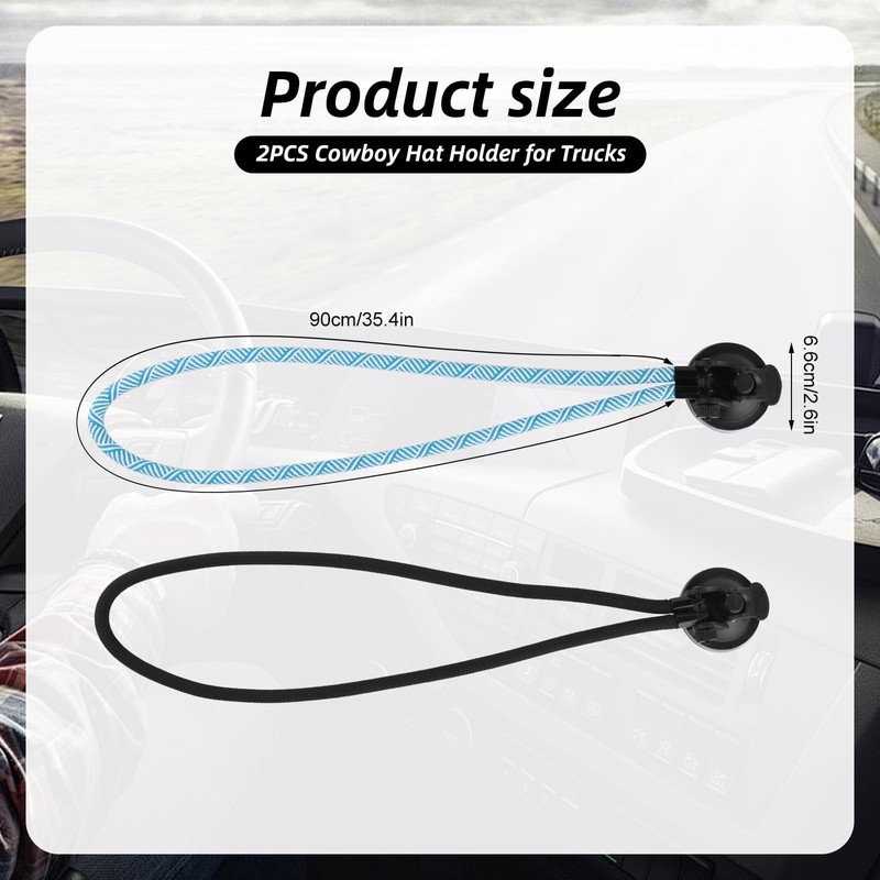 Nexlynk 2 Pack Cowboy Hat Holder for Cars Trucks, No