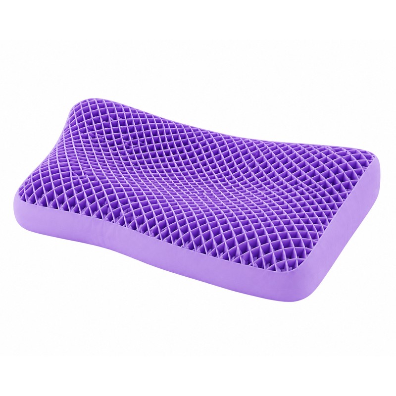 Purple Memory Foam Contour Pillow with Breathable Air Layer, Water