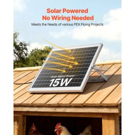 15W Solar Powered High Speed Fan Adjustable Solar Panel Angle 2668 RPM Fast Flexible Installation Dual Fan SystemSolar Panel: With Solar Panel, Rotation Speed: 3500 RPM