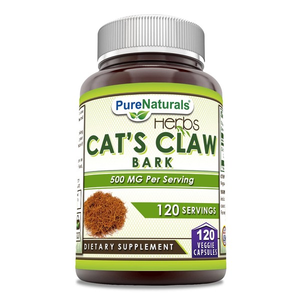 Pure Naturals Cat's Claw Caps, 500 mg, 120 Count
