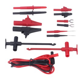 Kit de Cables de Prueba de Multímetro, Latón PVC PA Pinza de Cocodrilo Sonda de Clip de Prueba Cable de Prueba de Conector Banana