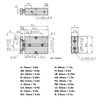 Air Cylinder Pneumatic 2 Piston Rod 2 Shaft Double Action