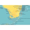 Florida Beaches Checklist Map 24x36 Poster (Marigold & Turquoise)