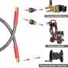Heliwoo 10FT 3/8" Pressure Washer Hose 4800PSI Flexible Wire Power