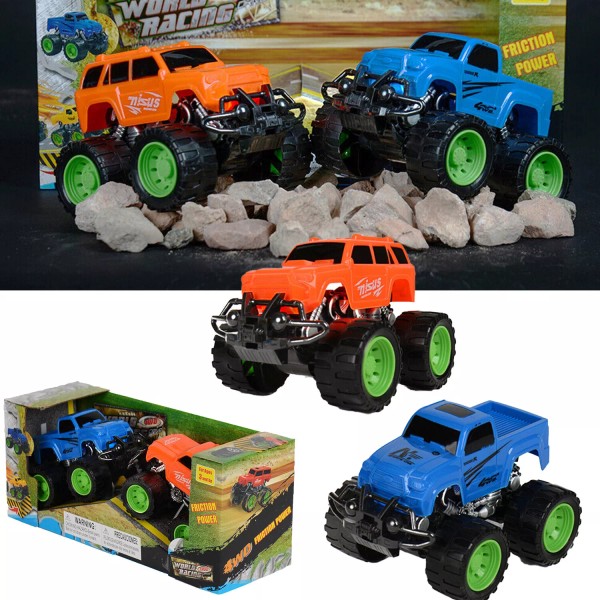 Unbranded x2 Mini Push and Go Off Road Toy Truck