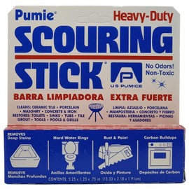 4-Pack PUMIE Heavy Duty Pumice Scouring Stick, Pumice Scouring Cleaning Stone for Tough Bathroom, Kitchen Stains, Grills, Pumice Stone Scouring Stick for Cleaning Toilet Stains, Bowl & Hard Water Ring