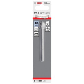 Bosch Professional 1x CYL-9 SoftCeramic Tile Drill Bit (for soft ceramic tiles, Ø 10 x 90 mm, Accessories drill driver)
