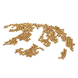 sourcing map 400 Pcs Precision Solid Brass Bearing Balls 1.5mm Industrial Brass Ball Spheres for Machinery, Automotive, and DIY (H62 Brass)