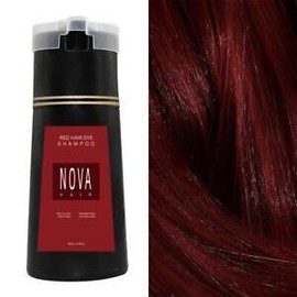 [USA Seller] Nova Hair Dye Shampoo, Nova Hair Instant Dye Shampoo,Hair Color Shampoo for Hai. Haircare Moisture Moisturizer - Color: red