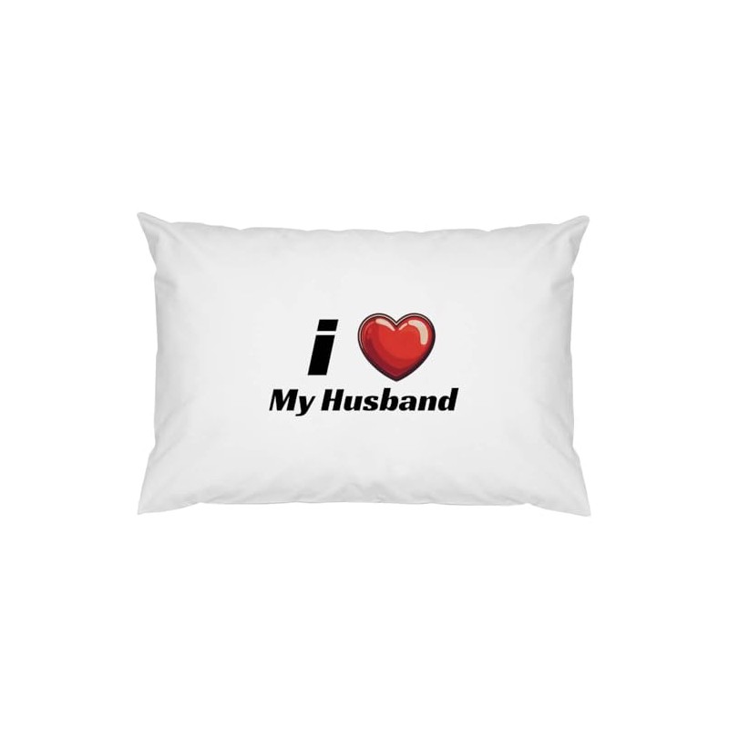 2 x 'I Love My Husband' Cotton Pillow Cases (PW00040102)