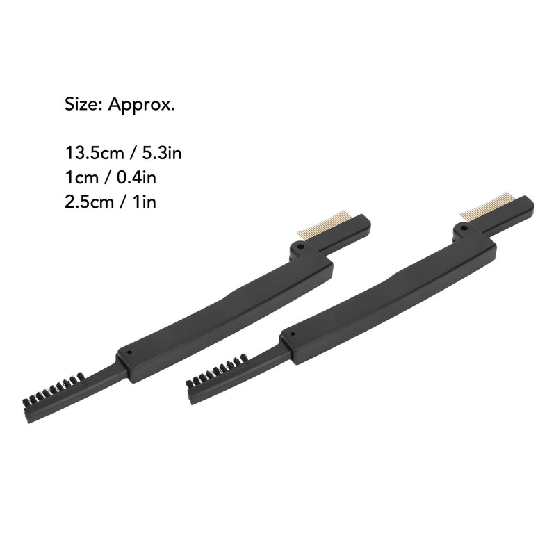 Peine para Cejas Plegable, 2 Uds., Dientes de Metal Portátiles,