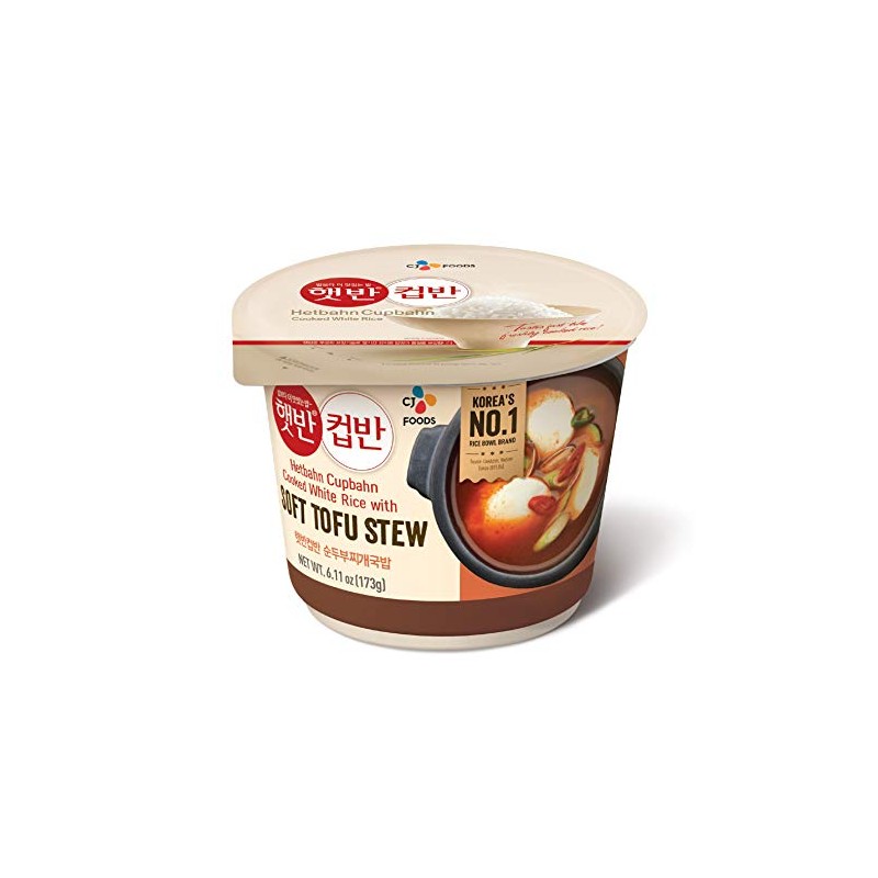 Cj Hetbahn Cupbahn Cooked White Rice with Soft Tofu Stew