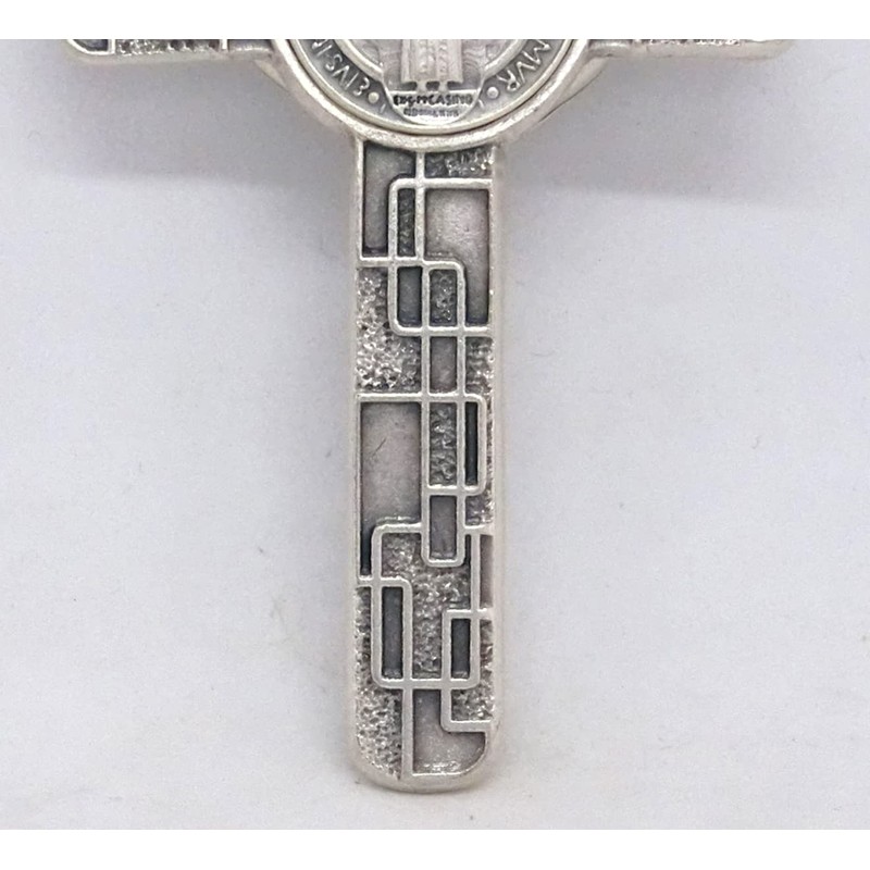 GTBITALY 10.674.31 ms Cross of Saint Benedict Silver with Mosaic