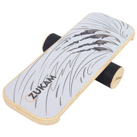 ZUKAM Balance Board Trainer, Wooden Balancing Board with Workout Guide to Exercise and Build Core Stability, Wobble Board for Skateboard, Hockey, Snowboard & Surf Training (Claw)