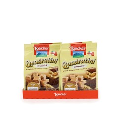 Loacker Quadratini Premium Tiramisú Wafer Cookies, 220g/7.76oz, pack of 6