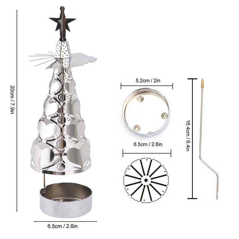 Spinning Candle Holder Rotating Candlestick Set for Romantic Wedding Christmas