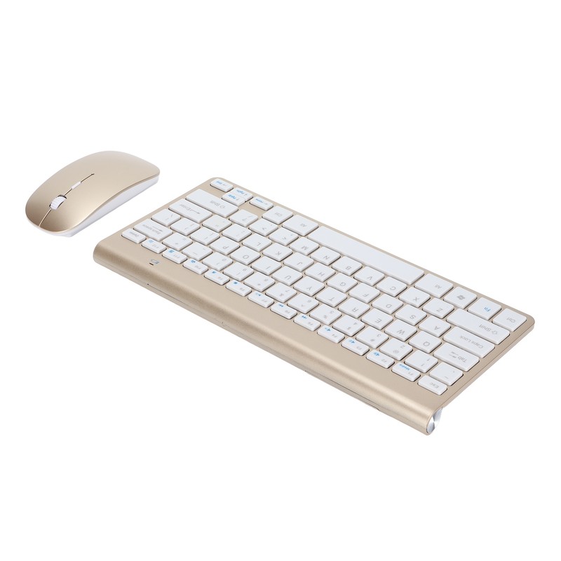 Keyboard Mouse Combo Wireless 2.4G USB Ultraslim Portable Ergonomic Wearproof