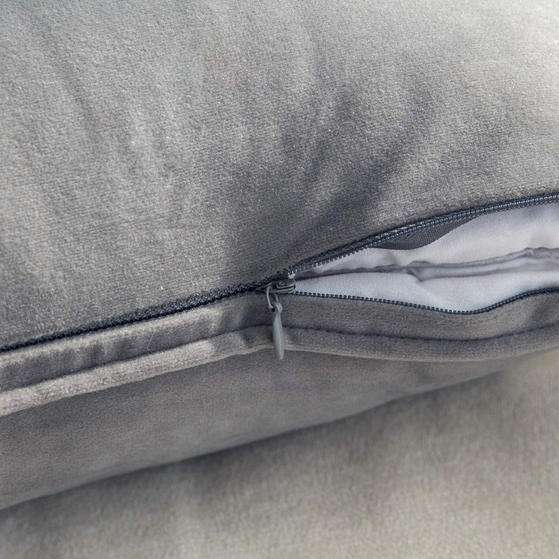 Miulee Set of 2 Velvet Cushion Covers, Flange, Wrapped Edge