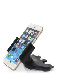 K-S-Trade Qualitativ & Innovativ CD Schlitz Halterung Für UMIDIGI A13S Autohalterung KFZ-Halter Radio Handy Halterung 360° Drehbar Schwarz