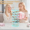 MODOWEY Rotating Earring Holder Organizer Display Tree with Metal Tray,