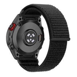 RanBluu QuickFit 20 mm Nylon Strap for Garmin Fenix 8 43 mm/Fenix 7S/Fenix 7S Pro/Fenix 6S, Velcro Replacement Strap, Sport Loop Bracelets Compatible with Garmin Descent Mk3Si, Black