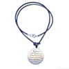 Serenity Prayer Medallion Leather Necklace