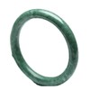 TUOYUANPU 2.35in Natural green Jade stone Bangle green round bar handmade jade bracelet for women with box （59-60mm