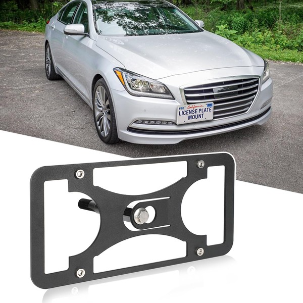 No Drill Front Bumper License Plate Mount Compatible with Hyundai