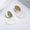 Trendy Light Weight Round White Shell Dangle Earrings for Women