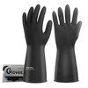 Exprosiflux Black Thick Rubber Cleaning Gloves - 2 Pairs of