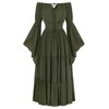 Scarlet Darkness Medieval Dress for Women Green Renaissance Ren Faire