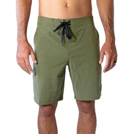 Maui Rippers Bañador corto de 21 pulgadas para hombre, elástico en 4 direcciones con bolsillos grandes, Verde (Moss), 40