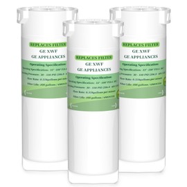 XWF Water Filter Replacement for GE XWF, GBE21, GDE21, GDE25, GFE24, Water Filter Pack of 3 (Not XWFE)