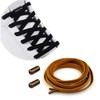 Elastic laces with metal capsule. Universal shoelaces without tying. Adjustable rubber laces with metal fastener. No tie shoelaces. No more tying your shoes. - Brown -