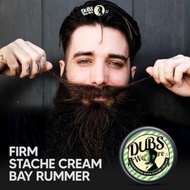 Cera Para Bigote De Fijación Fuerte | Crema Para Bigote Firme Estilo Competición | Regalo De Cuidado Personal No Graso Para Hombres | Aroma Único Ron 