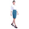 Marycrafts Falda lápiz para mujer de trabajo y oficina, Azul